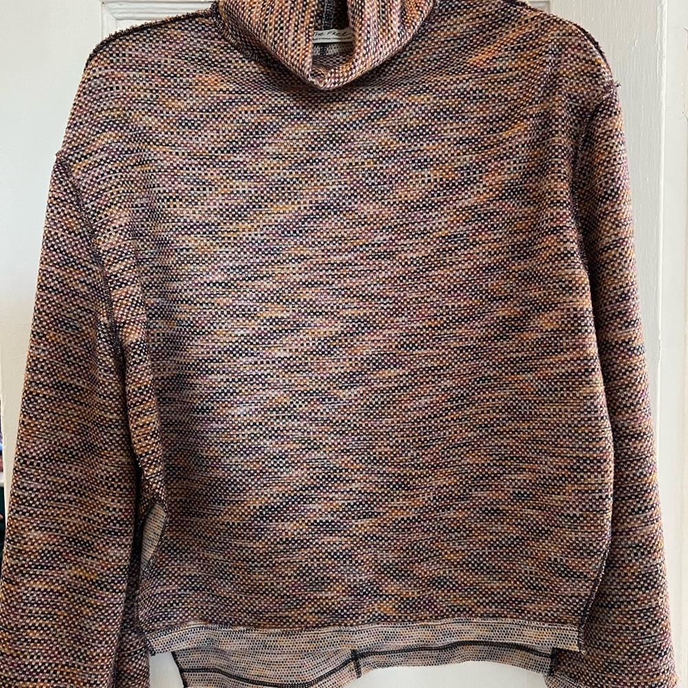Free People We The Free Multicolor Cowl Neck Sweater